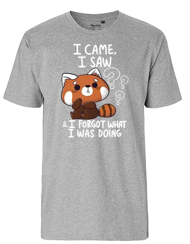 Forgetful Red Panda - forget, Vergessens, verplant, panda, red panda, roter panda - Fairtrade T-Shirt