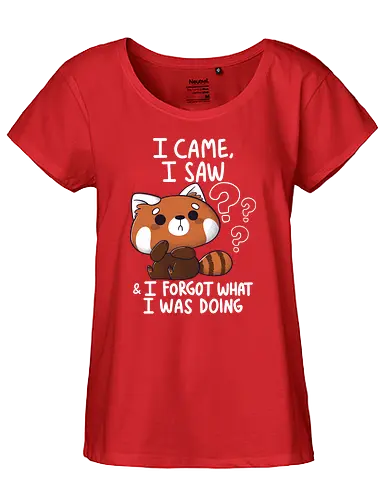 Forgetful Red Panda - forget, Vergessens, verplant, panda, red panda, roter panda - Fairtrade Girl Shirt