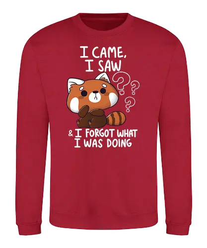 Forgetful Red Panda - forget, Vergessens, verplant, panda, red panda, roter panda - Sweatshirt