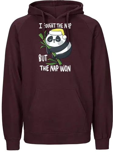 Sleepy Panda - nap, nickerchen, schlafen, panda - Fairtrade Hoodie
