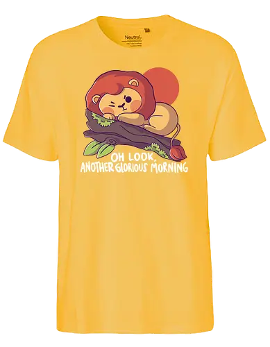 Glorious Morning - löwe, lion, grumpy, morning - Fairtrade T-Shirt