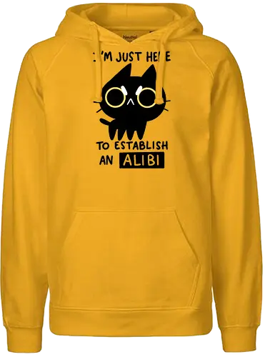 My Alibi - cat, katze, alibi - Fairtrade Hoodie