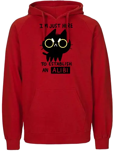 My Alibi - cat, katze, alibi - Fairtrade Hoodie