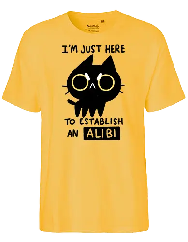 My Alibi - cat, katze, alibi - Fairtrade T-Shirt