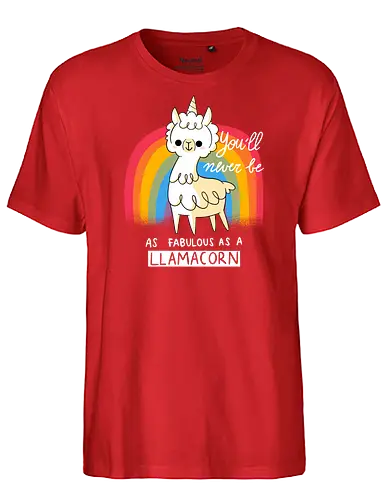 Fabulous Llamacorn - llama, unicorn, lama, Alpaka, einhorn, Fabulous - Fairtrade T-Shirt