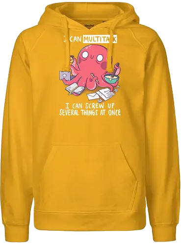 Multitasking Octopus - oktopus, multitask, oh no - Fairtrade Hoodie