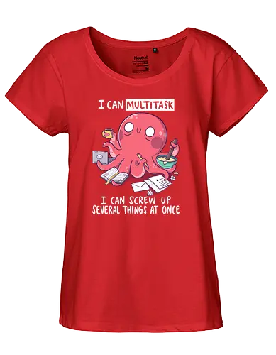 Multitasking Octopus - oktopus, multitask, oh no - Fairtrade Girl Shirt