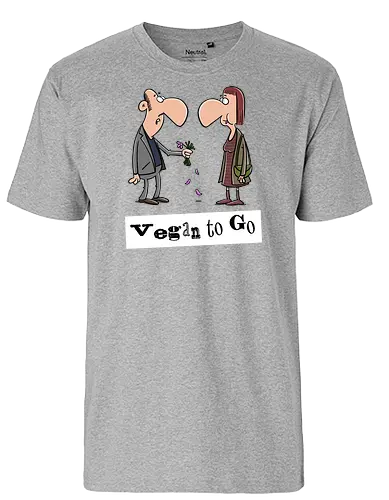 Vegan to Go - vegan, to go, blumen - Fairtrade T-Shirt