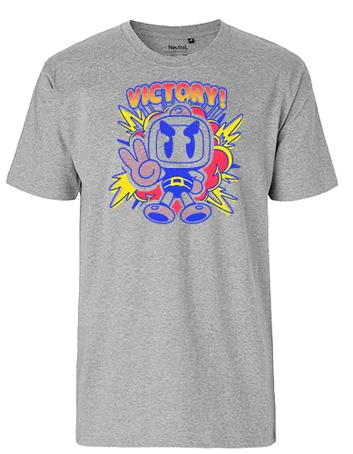 Bomber Victory - bomb, games, gaming, Retrogaming - Fairtrade T-Shirt