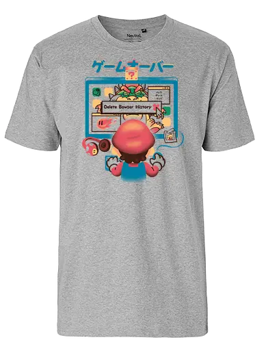 Delete History - mario, Browser, history, delete, löschen - Fairtrade T-Shirt