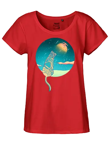 Moons of Orion - orion, moon, stars, cat, katze, sterne - Fairtrade Girl Shirt
