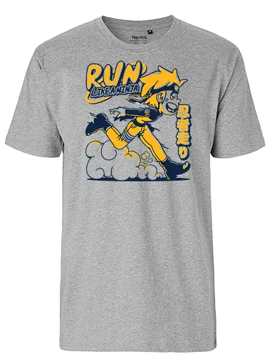 Ninja Run - ninja, shinobi, anime, manga, Run - Fairtrade T-Shirt