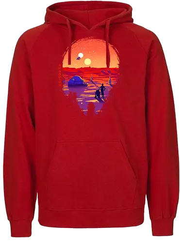 A Planet Far Far Away - space opera, space, silhouette - Fairtrade Hoodie