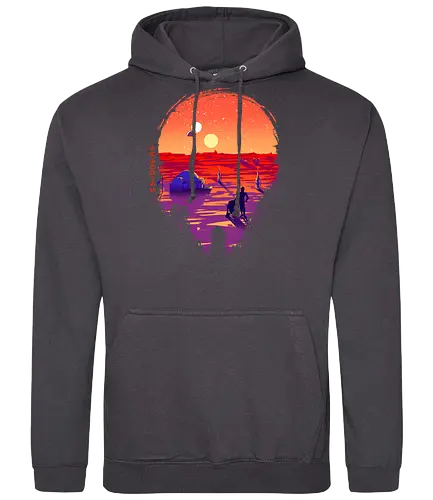 A Planet Far Far Away - space opera, space, silhouette - Standard Hoodie