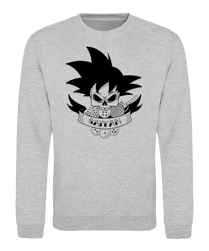 old school Saiyan - tattoo, dragon, ball - Sweatshirt
