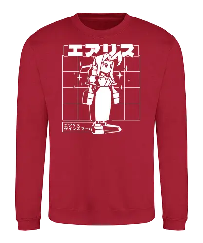 Polygonal Flower Girl - final, fantasy, polygon - Sweatshirt