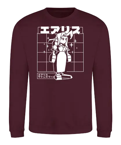 Polygonal Flower Girl - final, fantasy, polygon - Sweatshirt