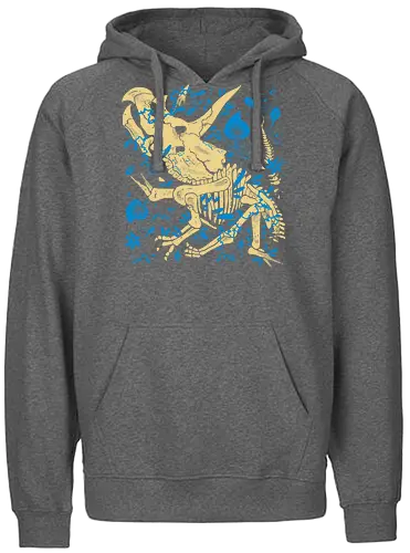 Jurassic Brachio - skelett, skeleton, fossil, dinosaur, dino - Fairtrade Hoodie