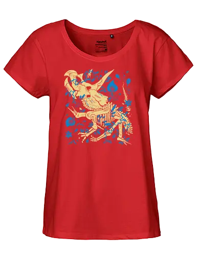 Jurassic Brachio - skelett, skeleton, fossil, dinosaur, dino - Fairtrade Girl Shirt