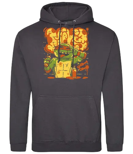 Mikey Mayhem - ninja, pizza, turtle - Standard Hoodie