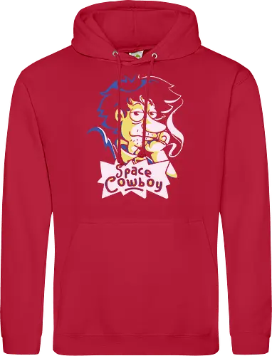 Stu Spiegel - space cowboy, bounty hunter, cowboy, anime, mashup, cartoon - Standard Hoodie