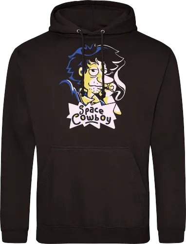 Stu Spiegel - space cowboy, bounty hunter, cowboy, anime, mashup, cartoon - Standard Hoodie