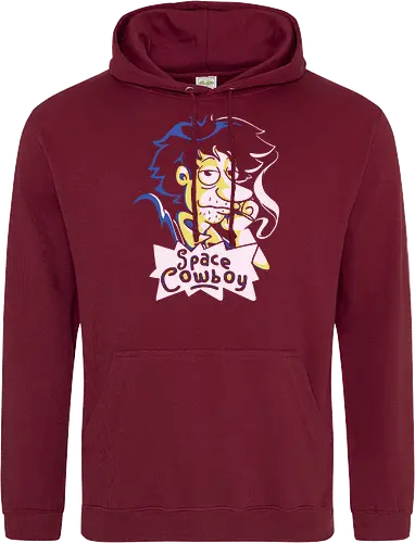 Stu Spiegel - space cowboy, bounty hunter, cowboy, anime, mashup, cartoon - Standard Hoodie