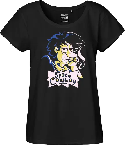 Stu Spiegel - space cowboy, bounty hunter, cowboy, anime, mashup, cartoon - Fairtrade Girl Shirt