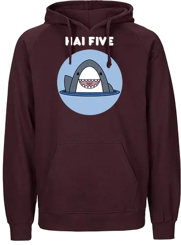Hai Five - animal, hai, High Five, pun, German Joke - Fairtrade Hoodie