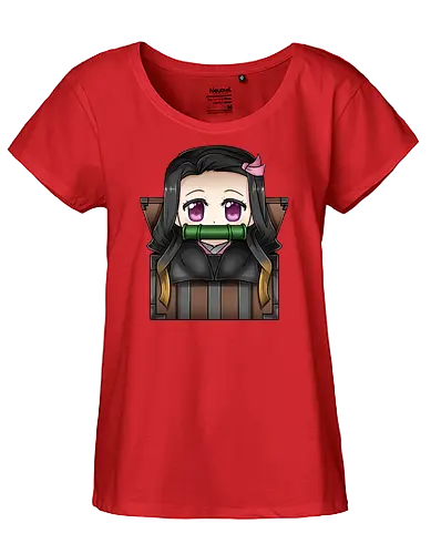 Nezuko - anime, manga, chibi, Slayer - Fairtrade Girl Shirt