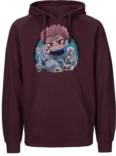 Sukuna - anime, chibi, char, Sakuna, Jujutsu - Fairtrade Hoodie