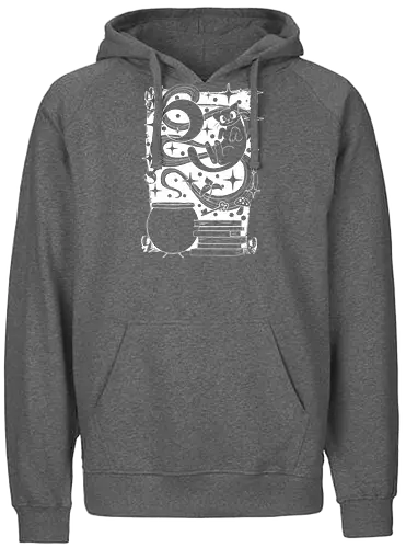 Magischer Familiar - Schwarze Katze - witch, hexe, katze, cat, familiar - Fairtrade Hoodie