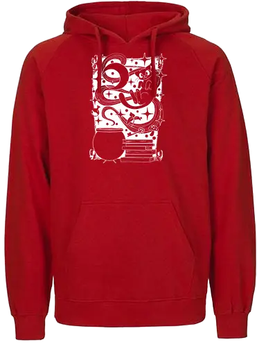 Magischer Familiar - Schwarze Katze - witch, hexe, katze, cat, familiar - Fairtrade Hoodie