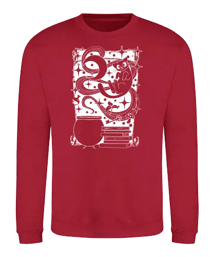Magischer Familiar - Schwarze Katze - witch, hexe, katze, cat, familiar - Sweatshirt