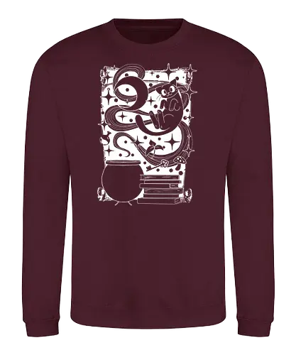 Magischer Familiar - Schwarze Katze - witch, hexe, katze, cat, familiar - Sweatshirt