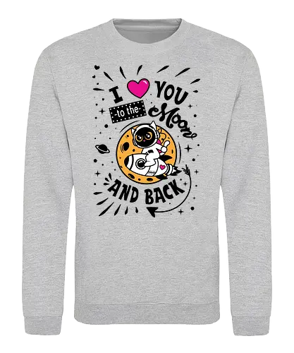 I love you to the moon and back - Color - katze, moon, Spacecat, weltraum, raumfahrt, love, rocket, rakete - Sweatshirt