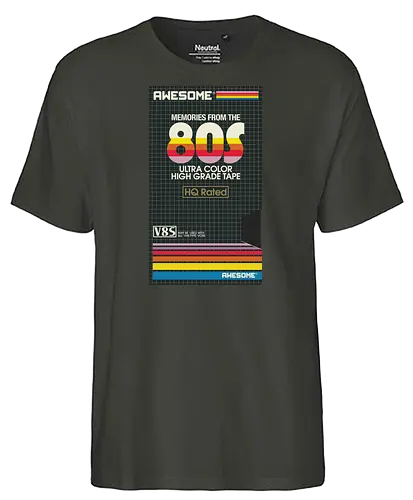 Awesome memories - VHS, Nostalgie, nostalgia, kassette, video, 80s, rad - Fairtrade T-Shirt