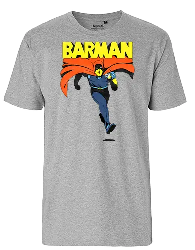 Barman - Barman, superheld, superhero, comic, fun, drink - Fairtrade T-Shirt