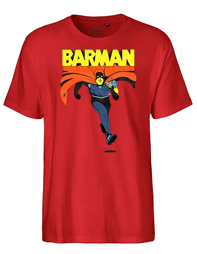Barman - Barman, superheld, superhero, comic, fun, drink - Fairtrade T-Shirt