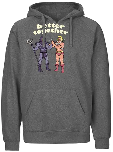 Better Together - greyskull, skeletor, cartoon, tv, fun - Fairtrade Hoodie