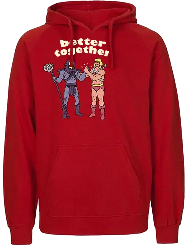 Better Together - greyskull, skeletor, cartoon, tv, fun - Fairtrade Hoodie