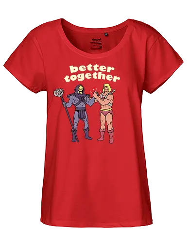 Better Together - greyskull, skeletor, cartoon, tv, fun - Fairtrade Girl Shirt