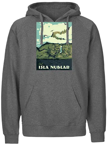 Visit Isla Nublar - Visit, dino, Nublar, Isla, insel, Dino Park, dinosaurier - Fairtrade Hoodie