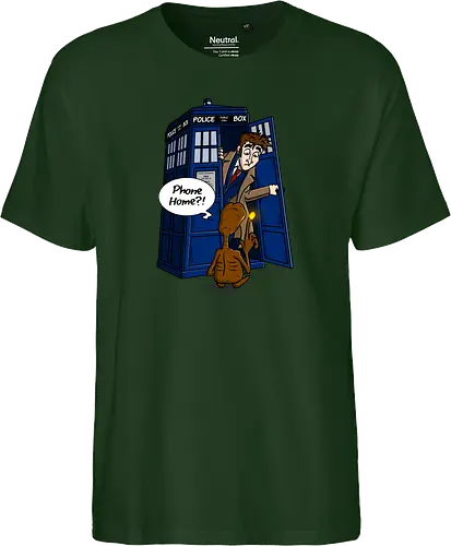 Phone Home - tardis, et, the doctor, doctor, who, mashup, tv, movie, Call home, Nach hause telefoAutomataen - Fairtrade T-Shirt