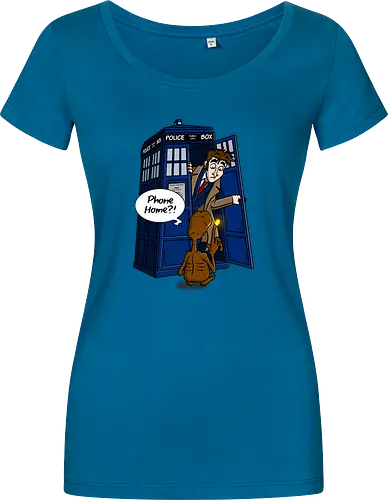 Phone Home - tardis, et, the doctor, doctor, who, mashup, tv, movie, Call home, Nach hause telefoAutomataen - Damen T-Shirt