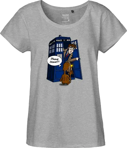Phone Home - tardis, et, the doctor, doctor, who, mashup, tv, movie, Call home, Nach hause telefoAutomataen - Fairtrade Girl Shirt