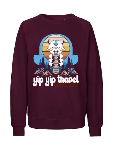 Yip Yip Travel - yipyip, avatar, elemente, bending - Fairtrade Sweatshirt