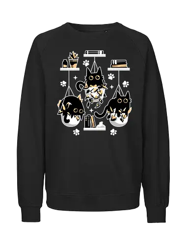 Kittens In Plant Pots - cat, katze, kitten, plants, pflanzen - Fairtrade Sweatshirt