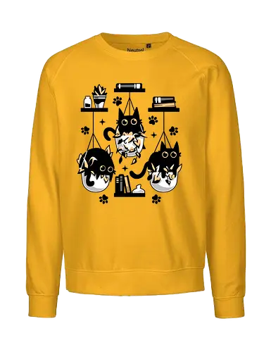 Kittens In Plant Pots - cat, katze, kitten, plants, pflanzen - Fairtrade Sweatshirt