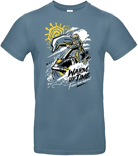 Warm up time (Text) - wave, race, gaming - Standard T-Shirt
